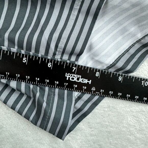 Nike Running Shorts Mens Large Grey Striped Lightweight Performance 7" Inseam - Picture 15 of 16